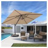 $870 11 FT. X 15 FT. PATIO UMBRELLA ALUMINUM LARGE