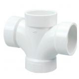 4 IN. PVC DWV ALL HUB DOUBLE SANITARY TEE