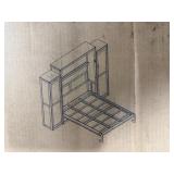 QUEEN WHITE BEDFRAME WITH CABINETS