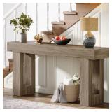 $141 TURRELLA 62.99 IN. GRAY CONSOLE TABLES, RECTA
