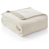 AM LIE HOME CHENILLE THROW BLANKET, SOFT COZY WAFF