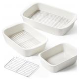 LE TAUCI DEEP CASSEROLE DISHES FOR OVEN, 13.7 X9.6