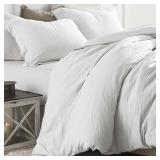 WHITE COMFORTER KING SIZE, 3 PIECE SOFT MODERN BED