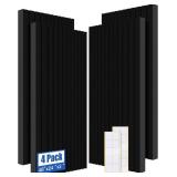 4-PACK ACOUSTIC FOAM PANELS, 48" X 24" X 2" HIGH-D