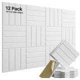 12 PACK SOUND PROOF FOAM PANELS FOR WALLS, SELF-AD