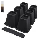 ANNKUT 6 INCH HEAVY DUTY BED RISERS, FURNITURE RIS