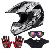 OUMURS ADULT MOTOCROSS DIRT BIKE HELMET WITH GOGGL