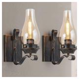 WALL SCONCES SETS OF 2, OIL RUBBED BRONZE HARDWIRE