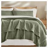 EVERGRACEHOME COTTON COVERLET SET KING SIZE 3 PIEC