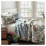 $127 LUSH DECOR SYDNEY REVERSIBLE COTTON QUILT SET