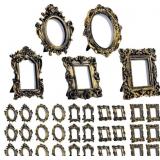 MAITYS 30 PCS MINI PICTURE VINTAGE FRAMES WITH STA