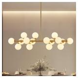 $170 GLASS GLOBE SPUTNIK CHANDELIER, 16-LIGHT MID