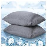PUREDOWN KING SIZE PILLOWS SET OF 2, SHREDDED MEMO