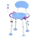 SWIVEL SHOWER CHAIR, 360  NON-SLIP SHOWER SEAT WIT