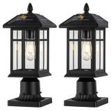 BRILVIBERA SOLAR POST LIGHTS 2 PACKS, WATERPROOF P
