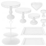 SET OF 9 CAKE STANDS METAL CUPCAKE STAND SET MULTI