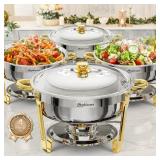 $110 CHAFING DISHES FOR BUFFET 4 PACK, 6QT ROUND C