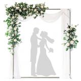 WEDDING ARCH BACKDROP STAND,7X4 FT METAL ARCH BACK