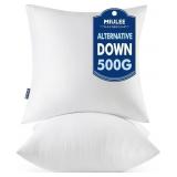 MIULEE THROW PILLOWS INSERTS, PACK OF 2 18X18 INCH