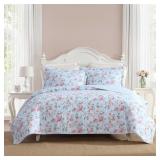 LAURA ASHLEY - FULL/QUEEN QUILT SET, SUPER SOFT CO