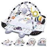 BABY GYM PLAY MAT, 8-IN-1 TUMMY TIME MAT & ACTIVIT