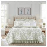LAURA ASHLEY - KING QUILT SET, SOFT & REVERSIBLE C