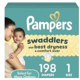 PAMPERS DIAPERS SIZE 1/NEWBORN, 198 COUNT - PAMPER