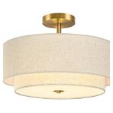 BAGOOD 3 LIGHT SEMI FLUSH MOUNT CEILING LIGHT FIXT