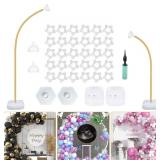 GOLD BALLOON ARCH STAND KIT, 9.3FT & 6FT FREE BEND