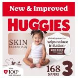 HUGGIES SIZE 3 DIAPERS, SKIN ESSENTIALS BABY DIAPE