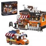 CITY COFFEE HOUSE BUILDING BLOCKS SET, 1185 PCS CA