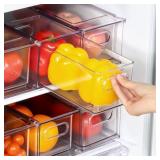 LALASTAR 2 PACK FRIDGE ORGANIZER WITH PULL-OUT DRA