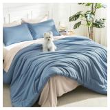 LITANIKA COMFORTERS QUEEN SIZE SET GRAYISH BLUE, 3