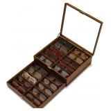 NEWLOOP 10/20/30 WOODEN SUNGLASS ORGANIZER FOR MUL
