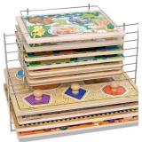 MELISSA & DOUG DELUXE METAL WIRE PUZZLE STORAGE RA