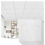 ART3D 12-PACK STUCCO TEXTURE DROP CEILING TILES 2X