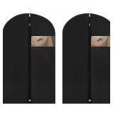 DNTORX 2 PACK GARMENT BAGS WITH CLEAR WINDOW, 45"