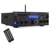 PYLE 200W BLUETOOTH STEREO AMPLIFIER - COMPACT DES
