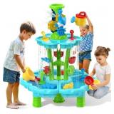 KIDS FLOWER WATER SAND TABLE FOR TODDLERS - 2-TIER