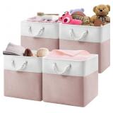 PATVINGOT 13X13X13 CUBE STORAGE BINS,4 PACK LARGE