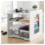 DESK ORGANIZER, 4-TIER FILE ORGANIZER FOR DESK, LE