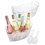 HOYTST 7L ICE BUCKETS FOR PARTIES, 2-PACK CLEAR AC