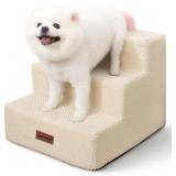 DOG STAIRS FOR SMALL DOGS & CATS, 3-STEP NON-SLIP