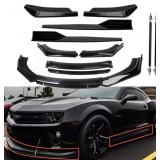 GLOSS BLACK BUMPER LIP SPOILER SPLITTER FIT FOR 19