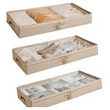BERDENG 3 PACK UNDER BED STORAGE CONTAINERS, LOW P