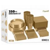 CROWN DISPLAY 350 PIECE GOLD DISPOSABLE PLASTIC DI