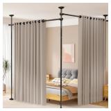 SUNALLY ROOM DIVIDER NO DRILLING CURTAIN ROD WALL