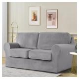 5 PIECES VELVET HIGH STRETCH SOFA COVERS FOR 2 CUS