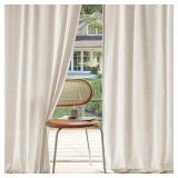 MIULEE NON-SEE-THROUGH PRIVACY LINEN CURTAINS 2 PA