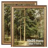 SPLINTERIX 16X20 GOLD PICTURE FRAME, 2 PACK ORNATE